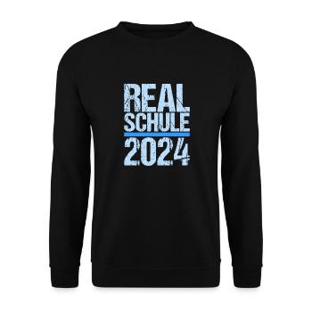 Realschule Junge Mädchen Realschule 2024 - Unisex Pullover - Schwarz - Vorne - Alina (178cm) & Michal (187cm)
