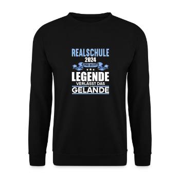 Realschule Junge Mädchen Realschule 2024 - Unisex Pullover - Schwarz - Vorne - Alina (178cm) & Michal (187cm)
