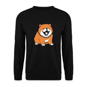 Chow Chow Dog - Unisex Sweatshirt - black - Front - Alina (178cm) & Michal (187cm)