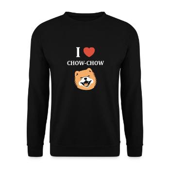 Chien chow chow - Sweat-shirt Unisexe - noir - Devant - Alina (178cm) & Michal (187cm)