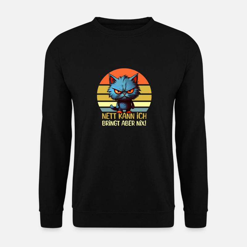 Sympa je peux mais n’apporte rien - mauvais chat - Sweat-shirt Unisexe - noir