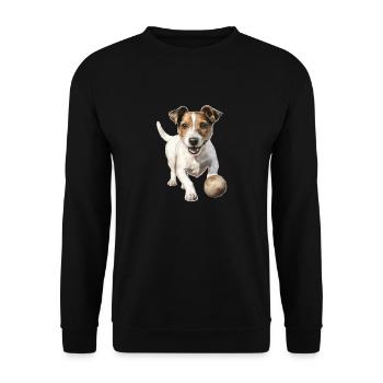 Jack Russell Dog Owner T Walking Clothing Jack - Unisex Sweatshirt - black - Front - Alina (178cm) & Michal (187cm)