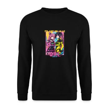 IT S JUST YOU AN ME - Unisex Sweatshirt - black - Front - Alina (178cm) & Michal (187cm)