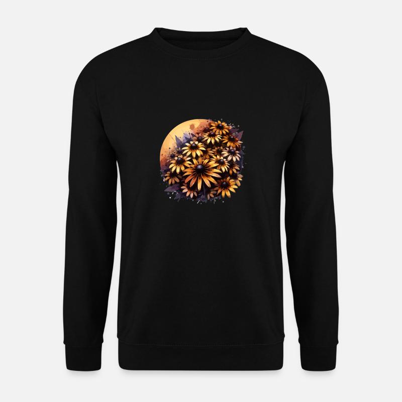 Schwarzäugige Susannen gezeichnet - Unisex Pullover - Schwarz