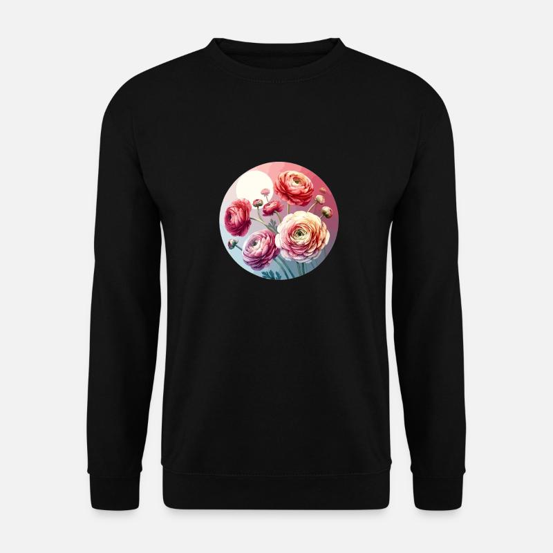 Ranunculus drawn - Unisex Sweatshirt - black