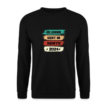 Rente für Frauen und Männer Lustige Dekoration zum - Unisex Pullover - Schwarz - Vorne - Alina (178cm) & Michal (187cm)