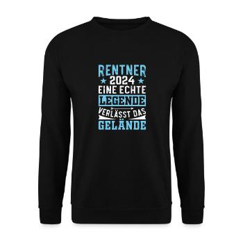 Rente für Frauen und Männer Lustige Dekoration zum - Unisex Pullover - Schwarz - Vorne - Alina (178cm) & Michal (187cm)
