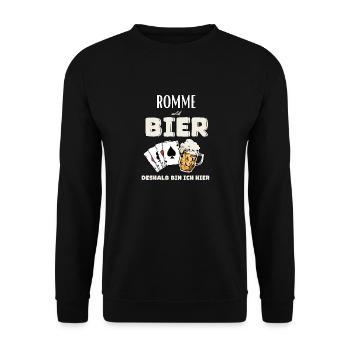 Rummy and beer - Unisex Sweatshirt - black - Front - Alina (178cm) & Michal (187cm)