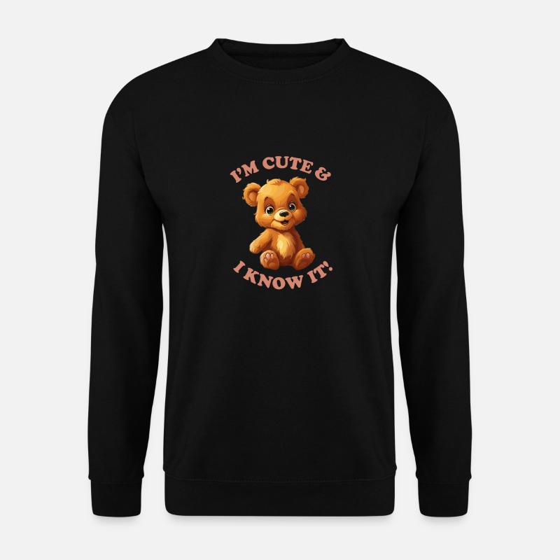 I'M CUTE & I KNOW IT! - Unisex Pullover - Schwarz