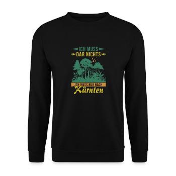 I just have to go to Carinthia Forest Mountains - Unisex Sweatshirt - black - Front - Alina (178cm) & Michal (187cm)