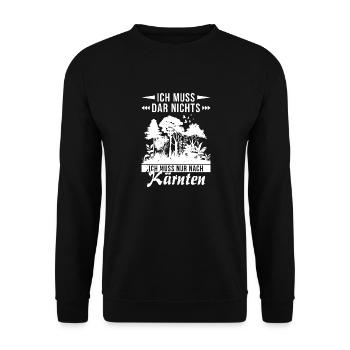 I just have to go to Carinthia Forest Mountains - Unisex Sweatshirt - black - Front - Alina (178cm) & Michal (187cm)