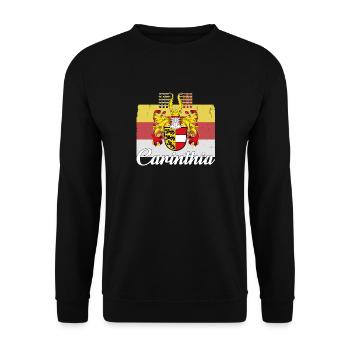 Carinthia Austria Flag Coat of Arms Mountains - Unisex Sweatshirt - black - Front - Alina (178cm) & Michal (187cm)