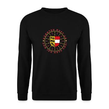 Carinthia is calling and I have to go Austria - Unisex Sweatshirt - black - Front - Alina (178cm) & Michal (187cm)