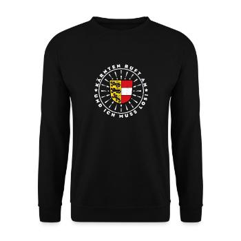 Carinthia is calling and I have to go Austria - Unisex Sweatshirt - black - Front - Alina (178cm) & Michal (187cm)