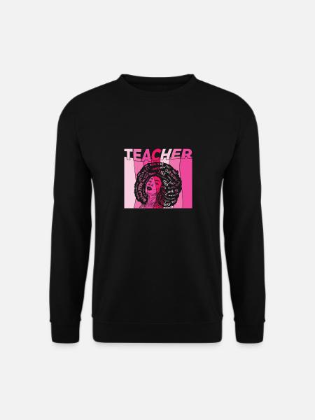Schwarzer intelligenter Lehrer Afro Liebe Melanin Schwarz Histor - Unisex Pullover - Schwarz