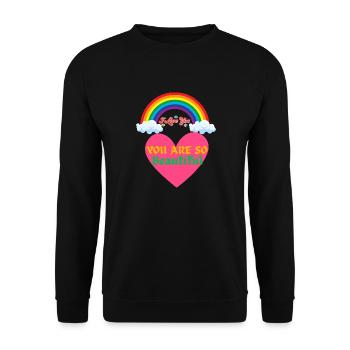 You Are So Beautiful - Unisex Sweatshirt - black - Front - Alina (178cm) & Michal (187cm)