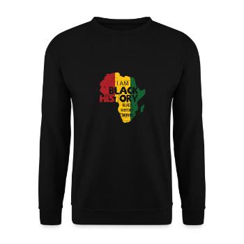 I Am Black History Month African American Pride Ce - Unisex Sweatshirt - black - Front - Alina (178cm) & Michal (187cm)