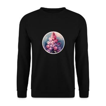 Lilac drawn - Unisex Sweatshirt - black - Front - Alina (178cm) & Michal (187cm)