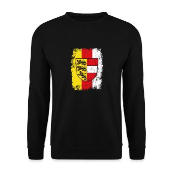 Austria Flag Coat of Arms Lion - Unisex Sweatshirt - black - Front - Alina (178cm) & Michal (187cm)