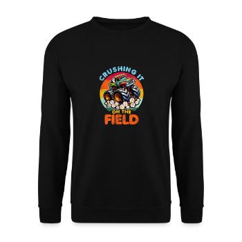 Monster truck baseball l’écrasant sur le terrain - Sweat-shirt Unisexe - noir - Devant - Alina (178cm) & Michal (187cm)