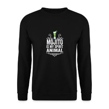 Mojito Is My Spirit Animal T-Shirt Funny Cocktail - Unisex Sweatshirt - black - Front - Alina (178cm) & Michal (187cm)