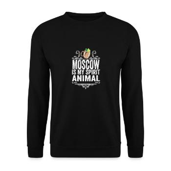 Moscow Mule Is My Spirit Animal T-Shirt - Drôle - Sweat-shirt Unisexe - noir - Devant - Alina (178cm) & Michal (187cm)