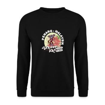 Street Art Malaysienin Penang - Unisex Pullover - Schwarz - Vorne - Alina (178cm) & Michal (187cm)
