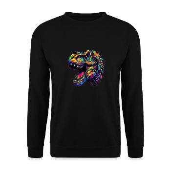 Dinosaure Tyrannosaurus Rex - Sweat-shirt Unisexe - noir - Devant - Alina (178cm) & Michal (187cm)