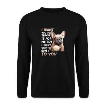 Frenchie Dog Lover Bouledogue français - Sweat-shirt Unisexe - noir - Devant - Alina (178cm) & Michal (187cm)