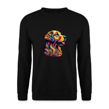 Chien Golden Retriever - Sweat-shirt Unisexe - noir - Devant - Alina (178cm) & Michal (187cm)