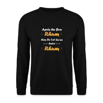 Rhum - Sweat-shirt Unisexe - noir - Devant - Alina (178cm) & Michal (187cm)