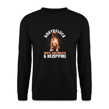 Chien Boxer allemand - Sweat-shirt Unisexe - noir - Devant - Alina (178cm) & Michal (187cm)
