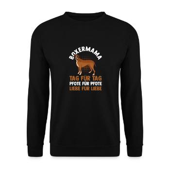 Dog Dog Mom Boxer Mom German Boxer - Unisex Sweatshirt - black - Front - Alina (178cm) & Michal (187cm)