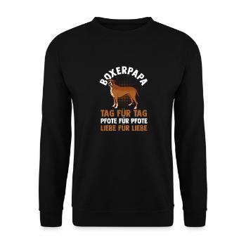 Chien Chien Papa Boxeur Allemand Papa Boxeur Allemand - Sweat-shirt Unisexe - noir - Devant - Alina (178cm) & Michal (187cm)