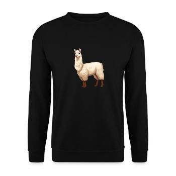 Alpaka - Unisex Pullover - Schwarz - Vorne - Alina (178cm) & Michal (187cm)