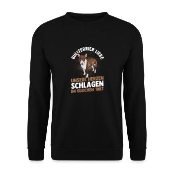 Chien Bull Terrier - Sweat-shirt Unisexe - noir - Devant - Alina (178cm) & Michal (187cm)