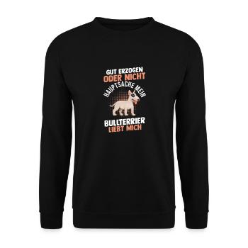 Chien Bull Terrier - Sweat-shirt Unisexe - noir - Devant - Alina (178cm) & Michal (187cm)