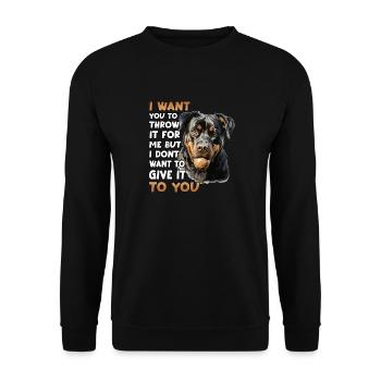 Porte-chien Rottweiler T pour les propriétaires - Sweat-shirt Unisexe - noir - Devant - Alina (178cm) & Michal (187cm)