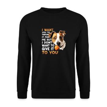 Jack Russell T pour les propriétaires de chiens - Sweat-shirt Unisexe - noir - Devant - Alina (178cm) & Michal (187cm)