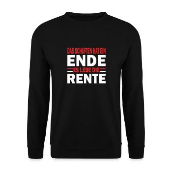 Le labeur est terminé, vive la retraite rouge - Sweat-shirt Unisexe - noir - Devant - Alina (178cm) & Michal (187cm)