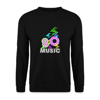 années 80 - Sweat-shirt Unisexe - noir - Devant - Alina (178cm) & Michal (187cm)