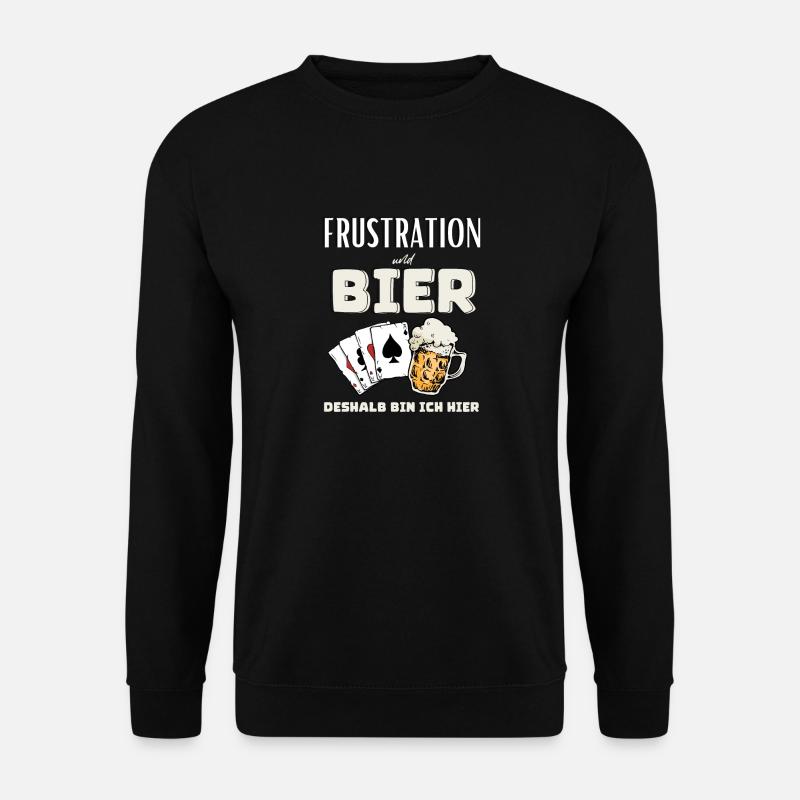 Frustration et bière - Sweat-shirt Unisexe - noir