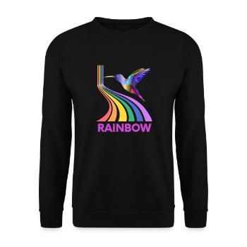 Rainbow - Unisex Sweatshirt - black - Front - Alina (178cm) & Michal (187cm)