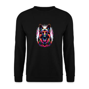 German Shepherd, German Shepherd - Unisex Sweatshirt - black - Front - Alina (178cm) & Michal (187cm)