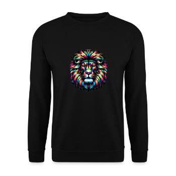 Lion - Sweat-shirt Unisexe - noir - Devant - Alina (178cm) & Michal (187cm)