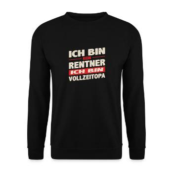 I'm not a retiree, I'm a full-time grandpa Red - Unisex Sweatshirt - black - Front - Alina (178cm) & Michal (187cm)