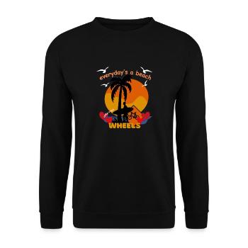 every day is a beach - Unisex Sweatshirt - black - Front - Alina (178cm) & Michal (187cm)