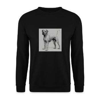 Dogue Allemand ams dessin de motif - Sweat-shirt Unisexe - noir - Devant - Alina (178cm) & Michal (187cm)