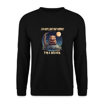 I 'm not like the otters - Unisex Sweatshirt - black - Front - Alina (178cm) & Michal (187cm)