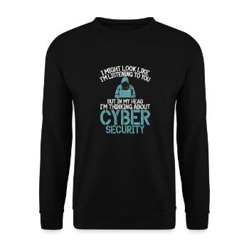 Cyber-sicherheits-hacker-hacking - Unisex Pullover - Schwarz - Vorne - Alina (178cm) & Michal (187cm)